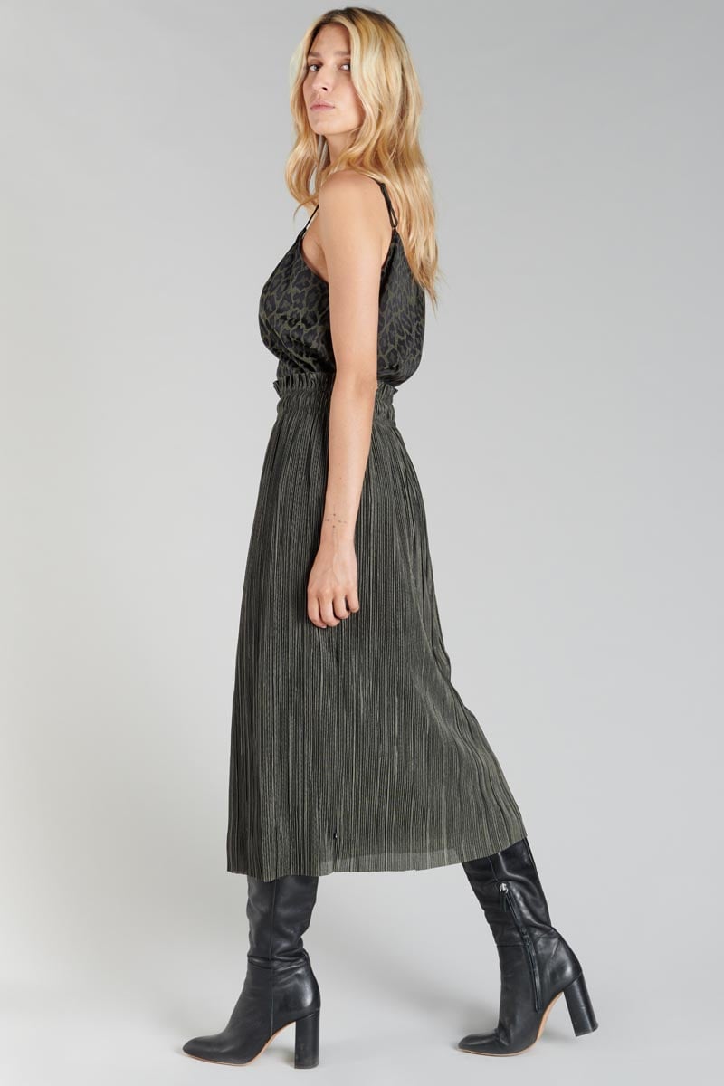 Jupe longue Karoli kaki