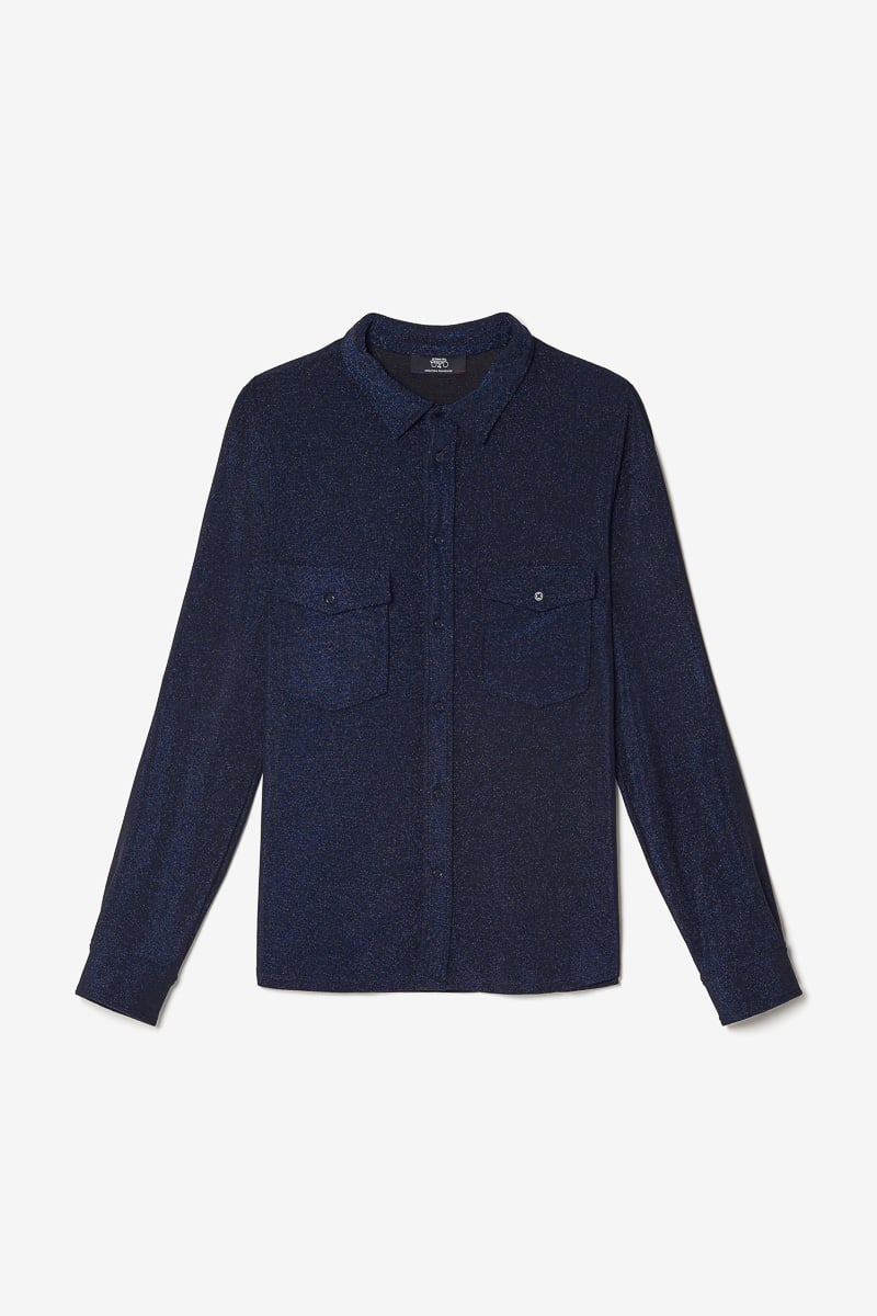 Chemise Kelya bleu nuit irisé