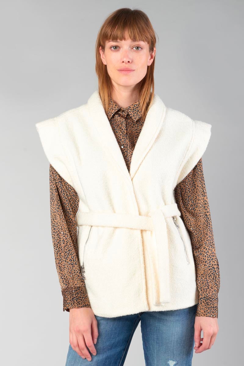 Veste sans manches Kida crème