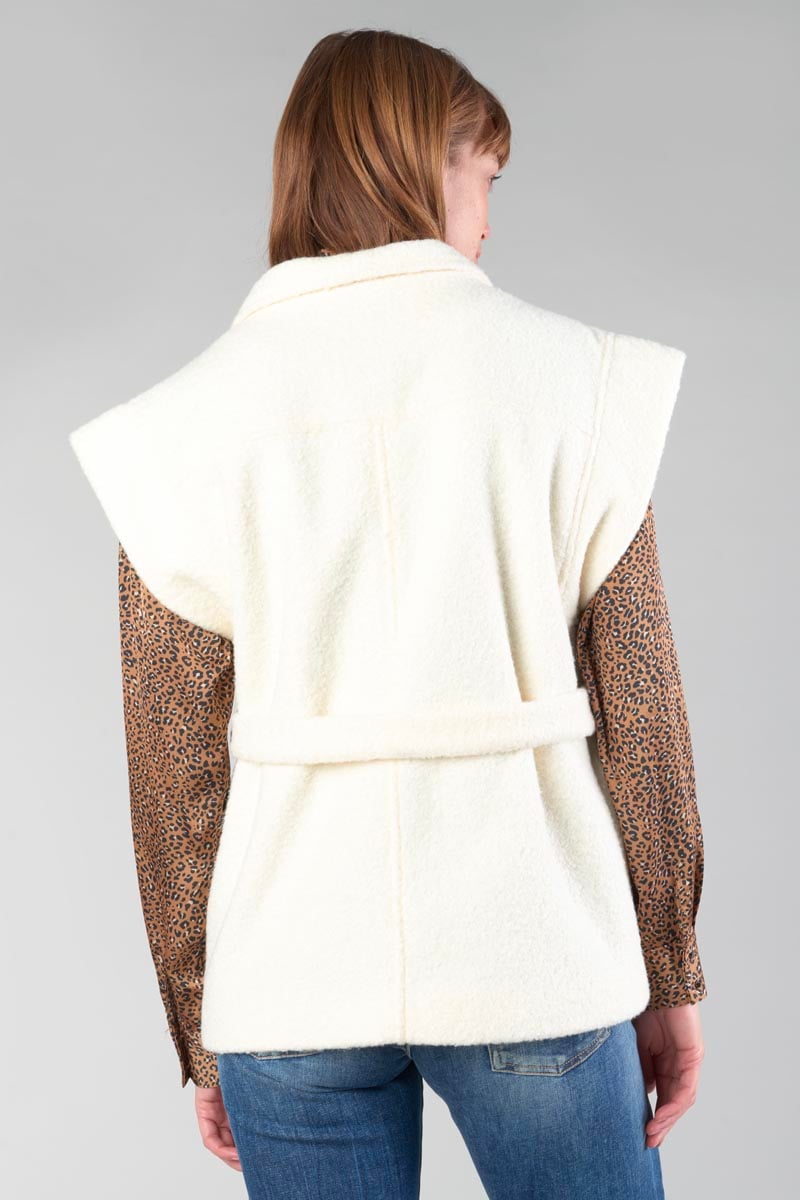 Veste sans manches Kida crème