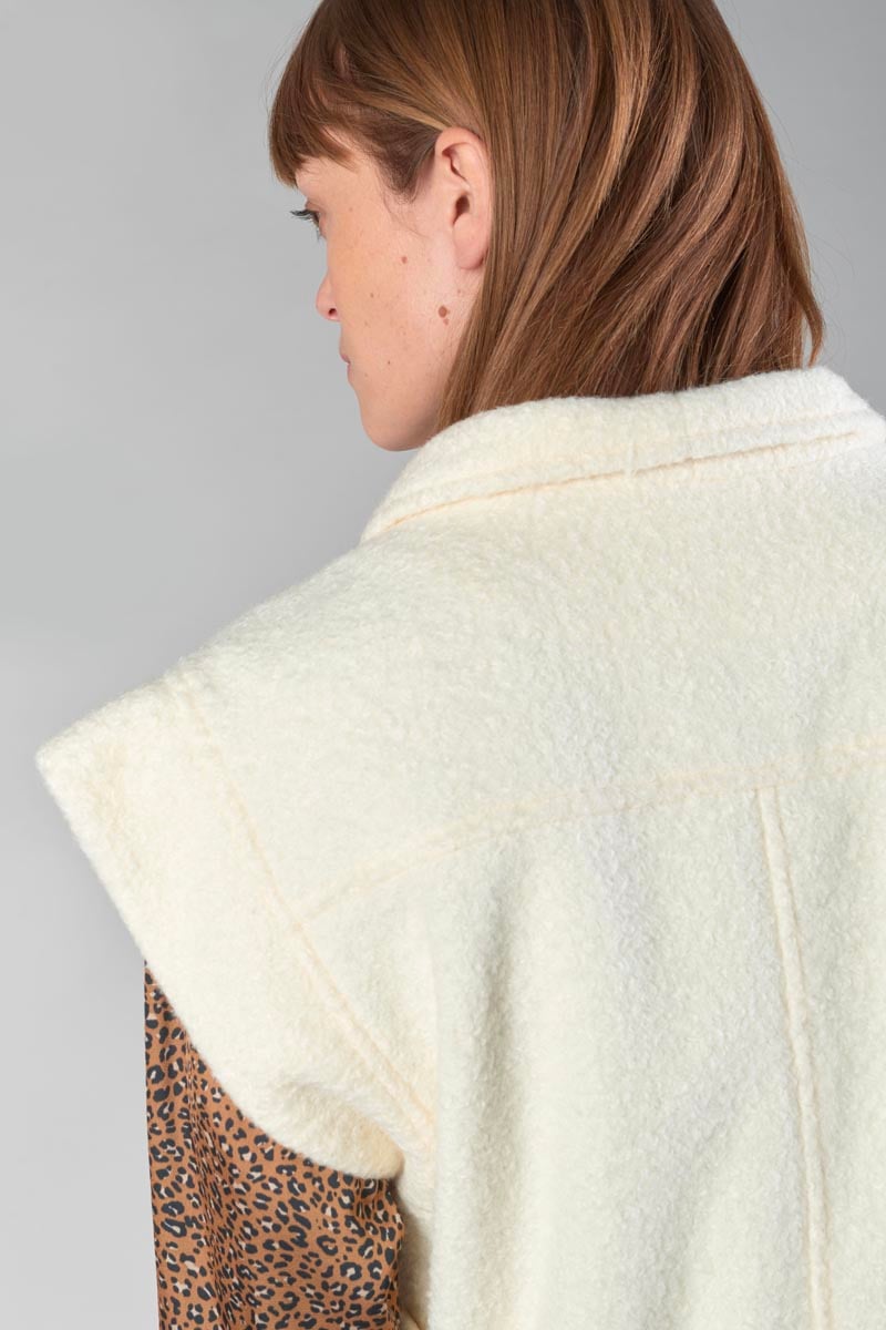 Veste sans manches Kida crème