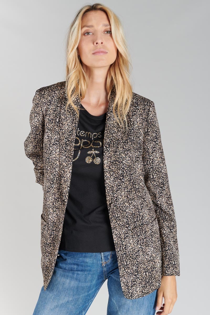 Veste blazer Talhia noir à motif