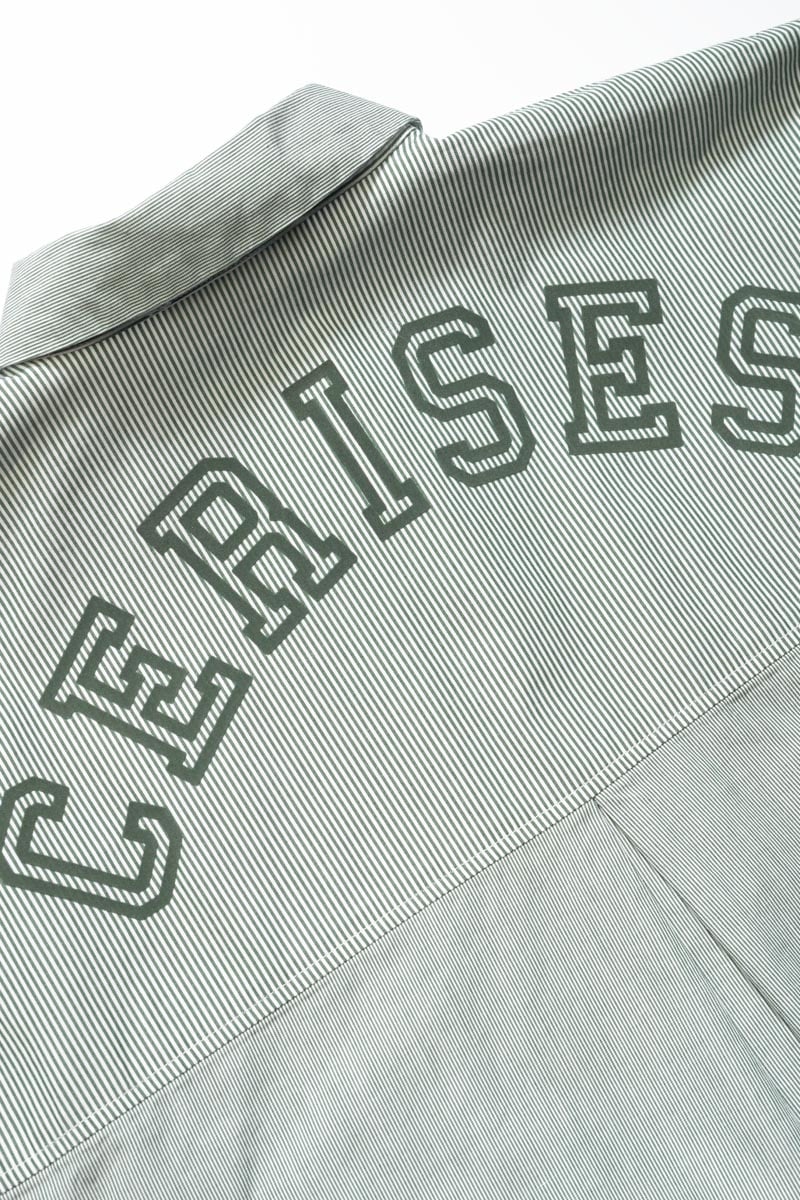 Chemise oversize Ginagi à rayures vertes