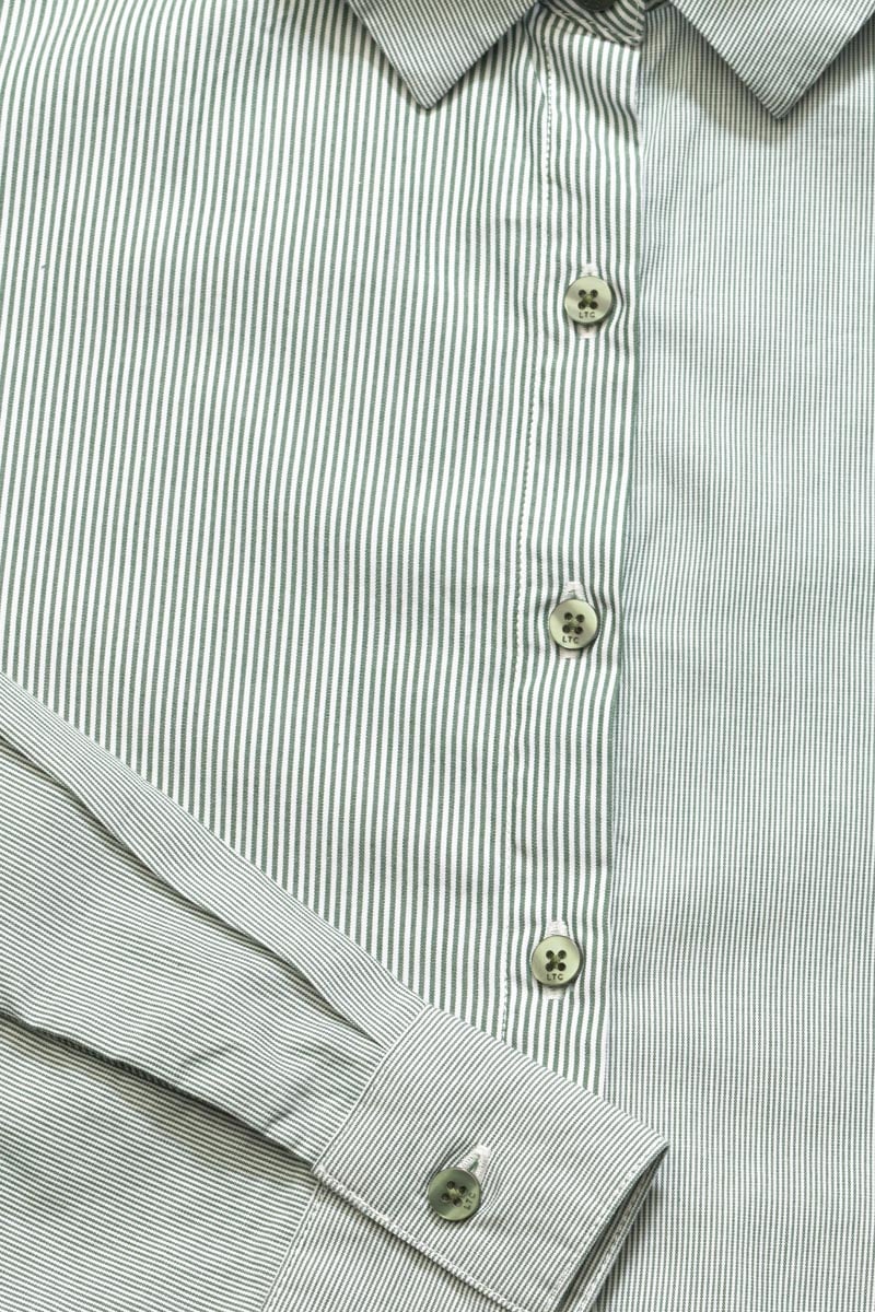 Chemise oversize Ginagi à rayures vertes