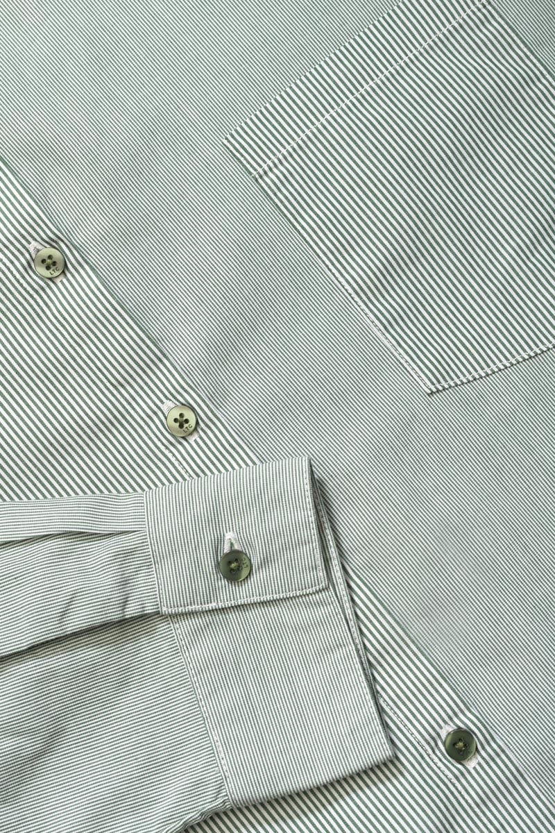 Chemise oversize Ginagi à rayures vertes