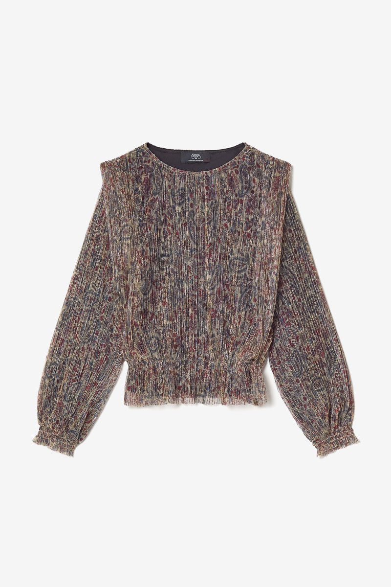 Blouse Kiannagi à motif cachemire irisée