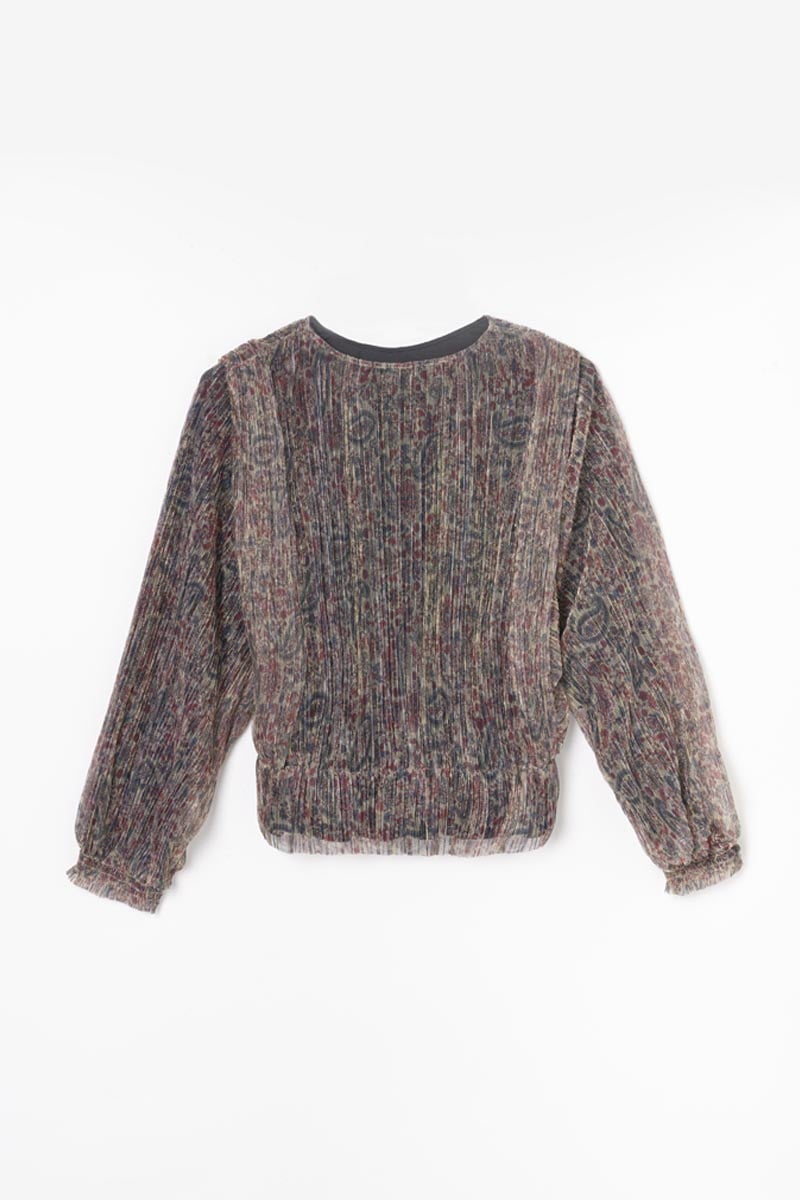 Blouse Kiannagi à motif cachemire irisée