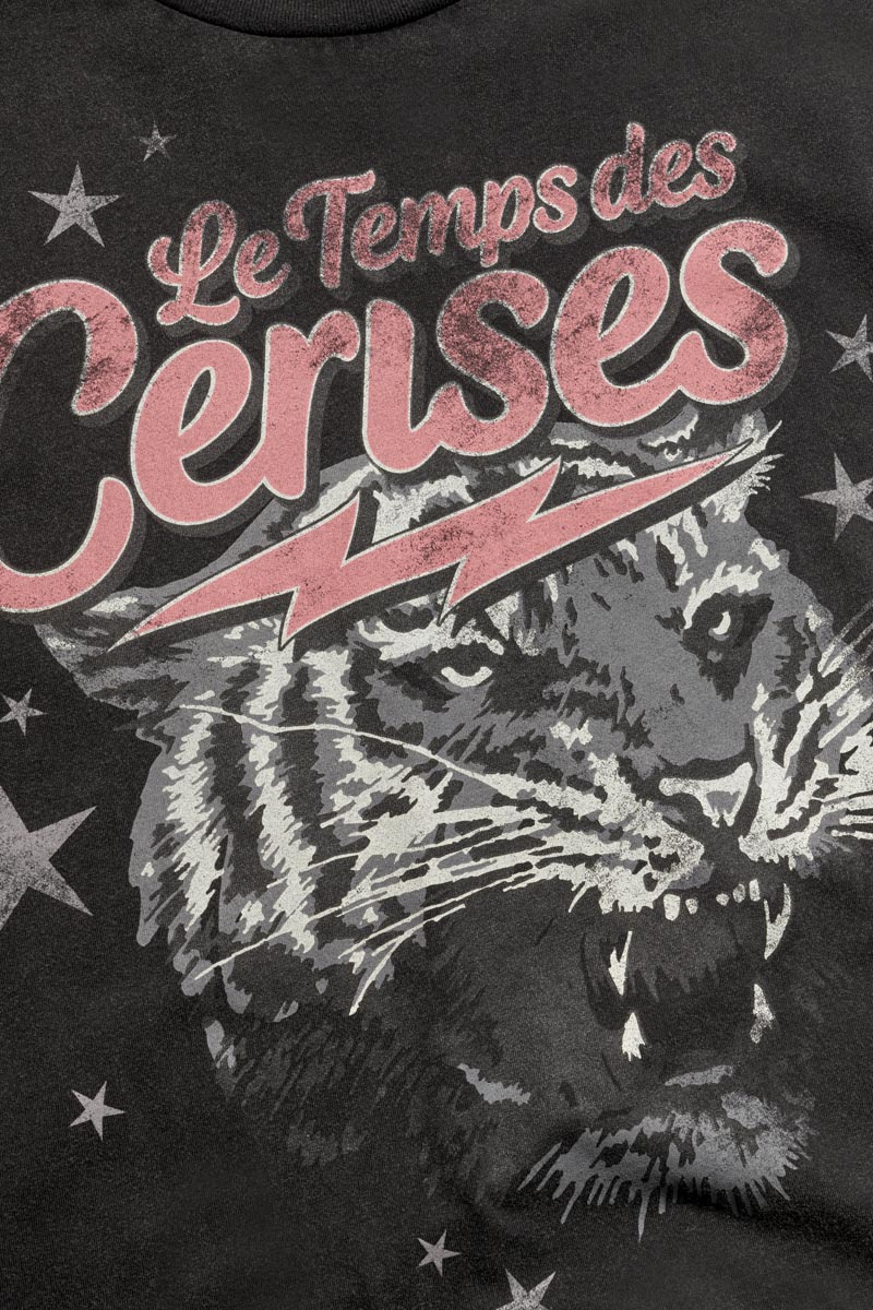 T-shirt Munsongi noir délavé