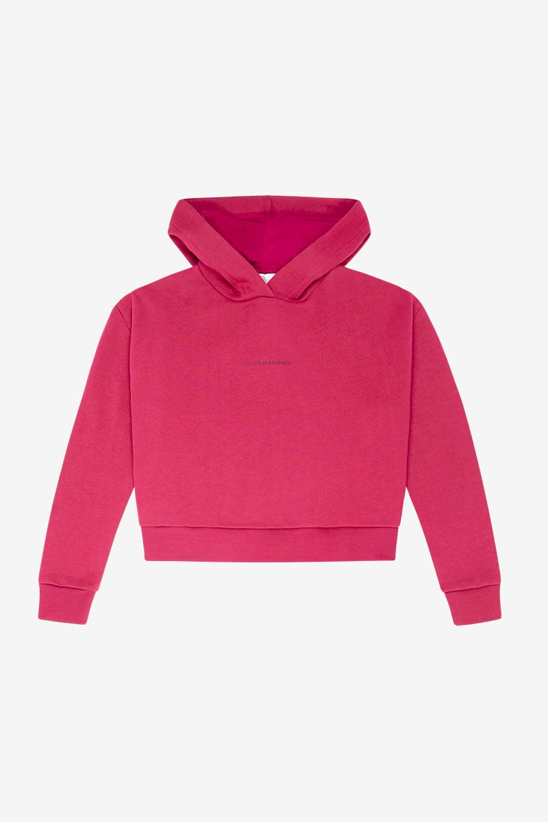 Sweat à capuche Volvagi framboise