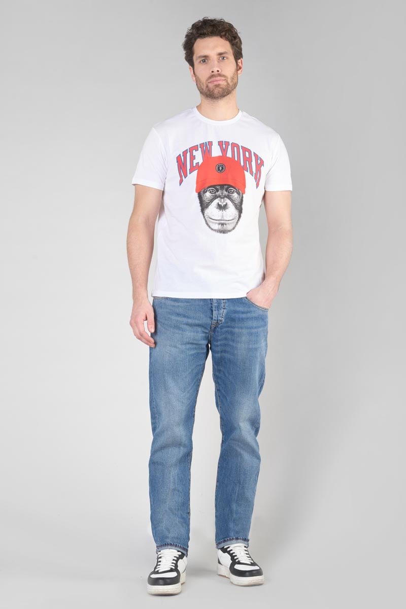 T-shirt Hira blanc imprimé