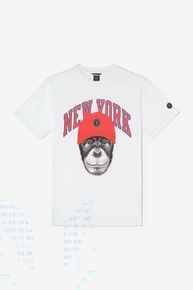 T-shirt Hira blanc imprimé