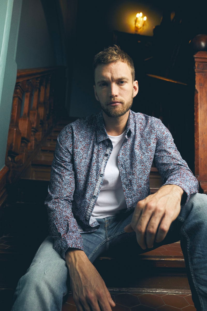 Chemise Retil bleu marine à motif