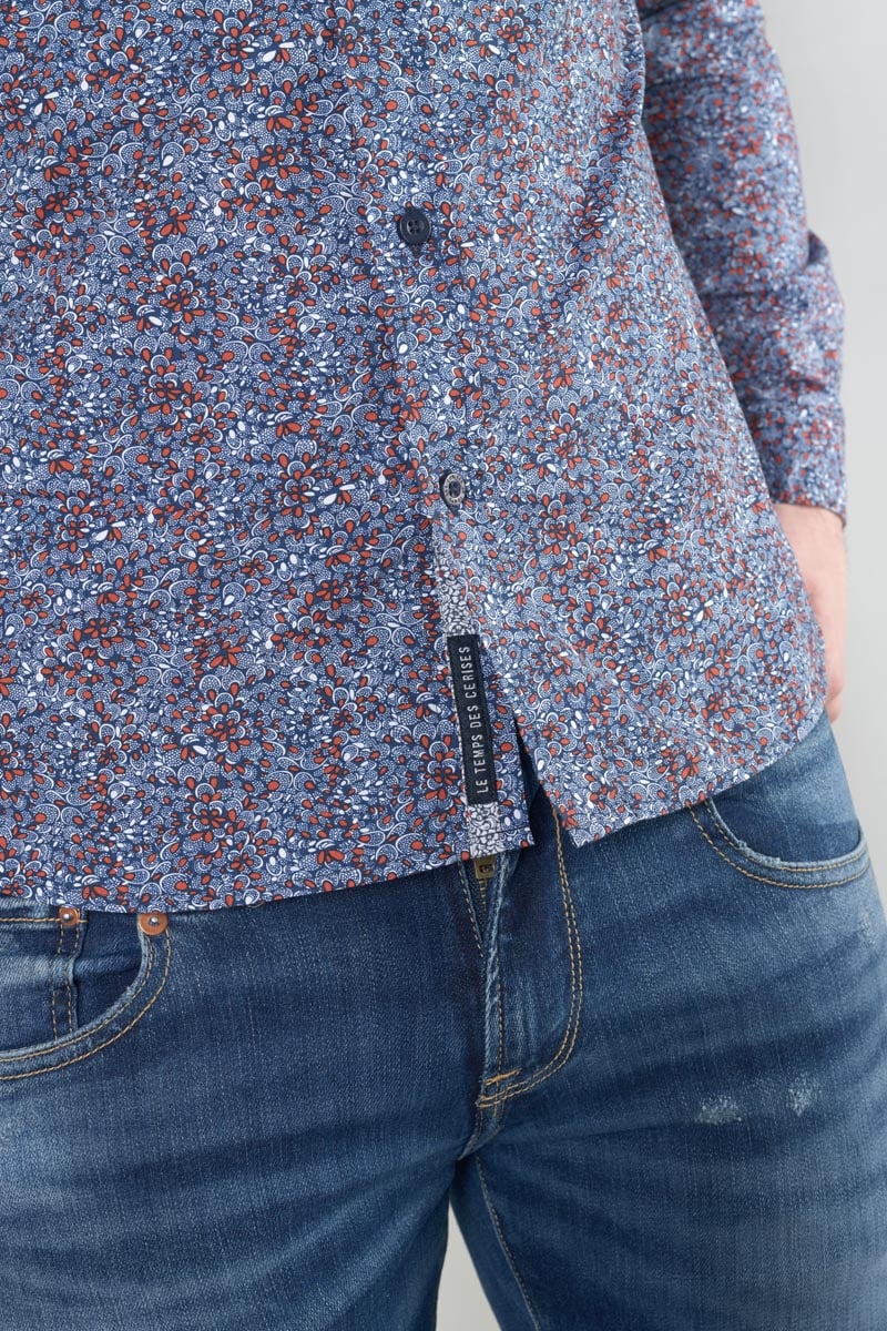 Chemise Retil bleu marine à motif