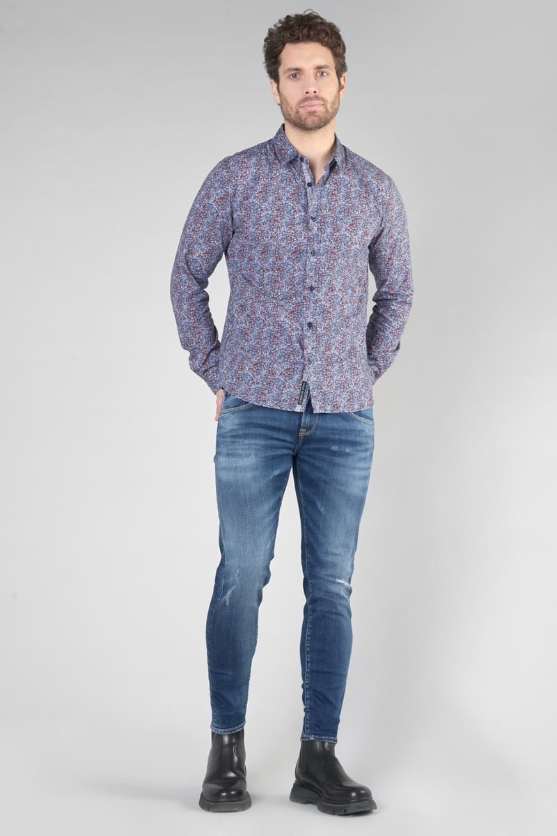 Chemise Retil bleu marine à motif