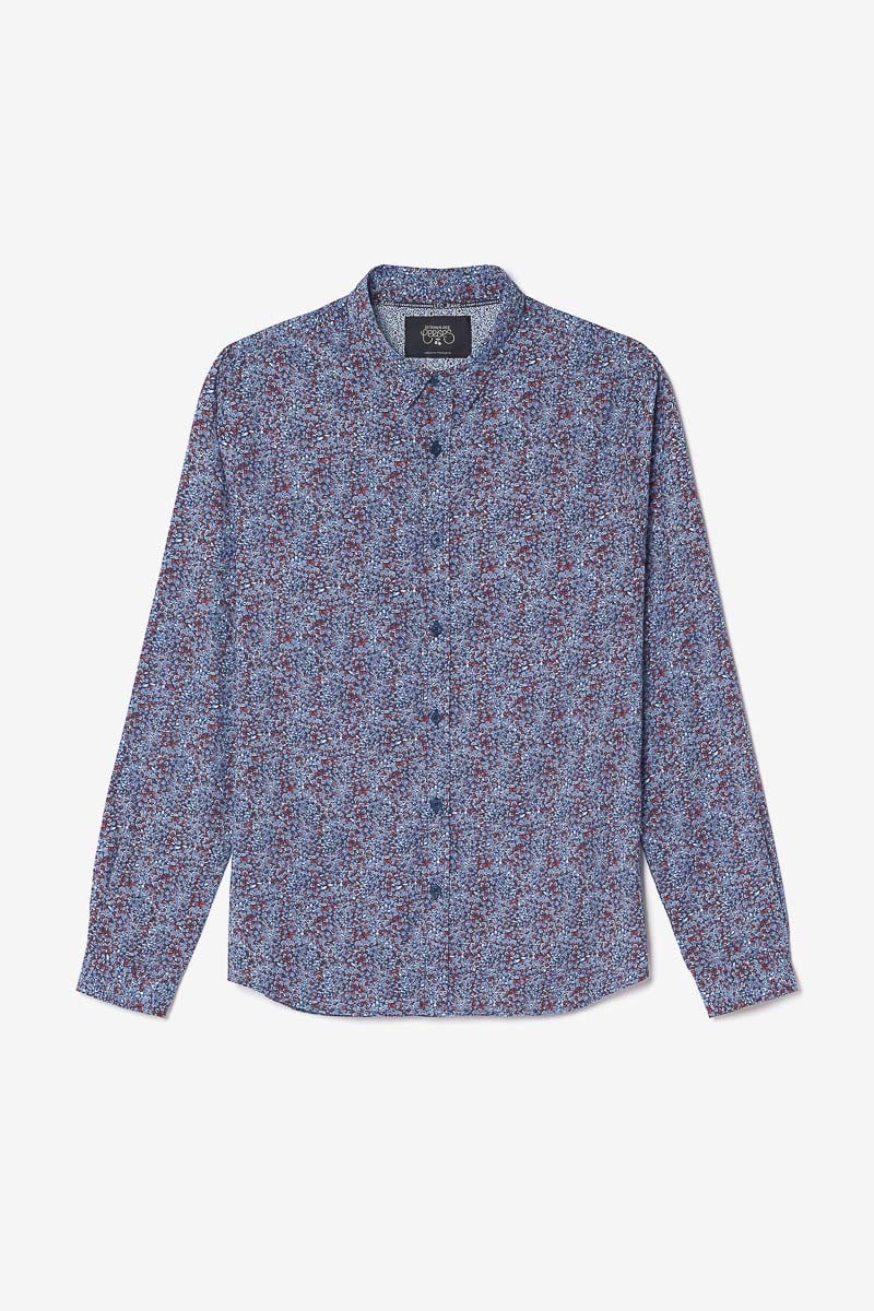 Chemise Retil bleu marine à motif