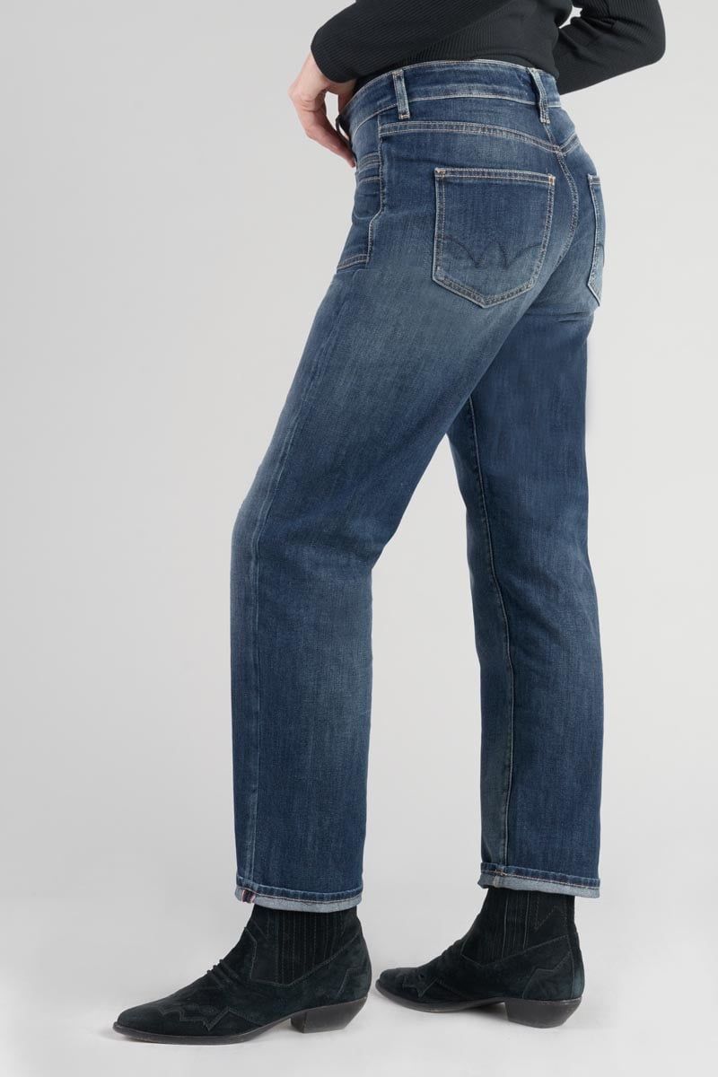 Jeans 400/18 mom Fafa taille haute 7/8ème destroy bleu N°3