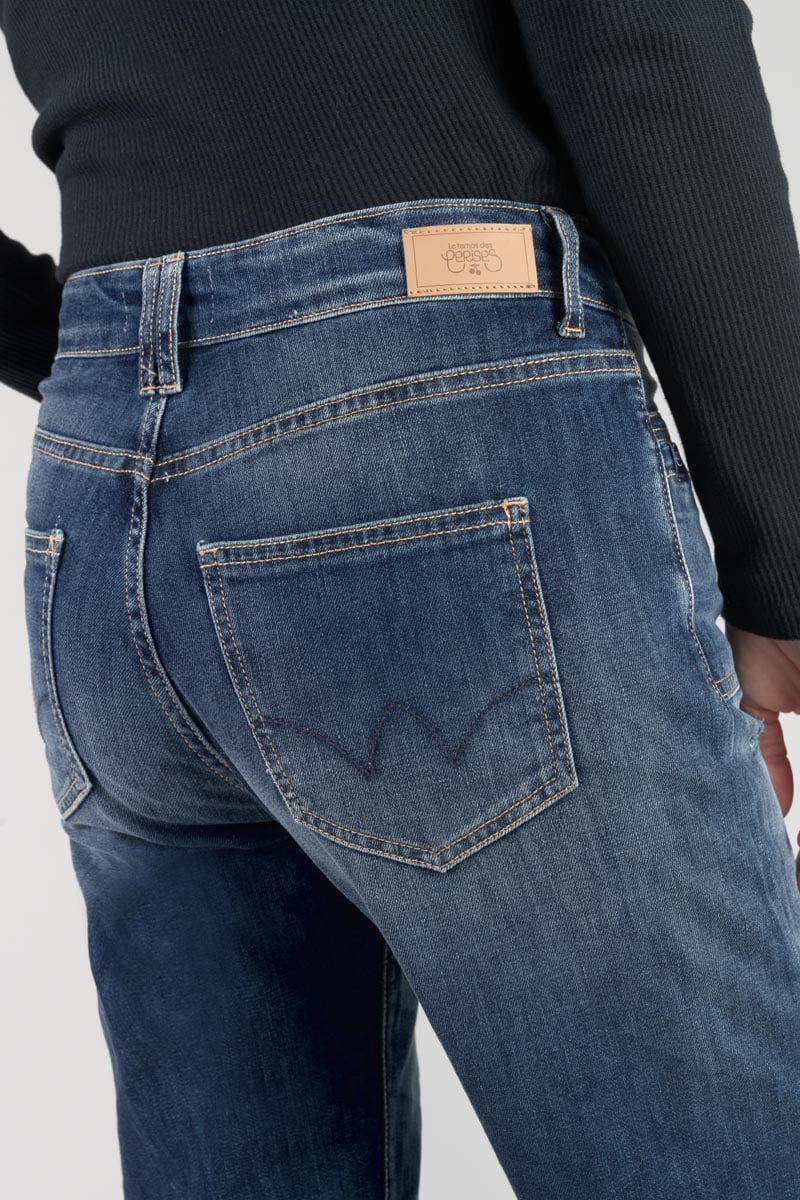 Jeans 400/18 mom Fafa taille haute 7/8ème destroy bleu N°3