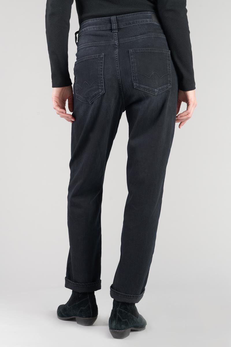 Jeans 400/60 girlfriend Basic taille haute bleu-noir N°1