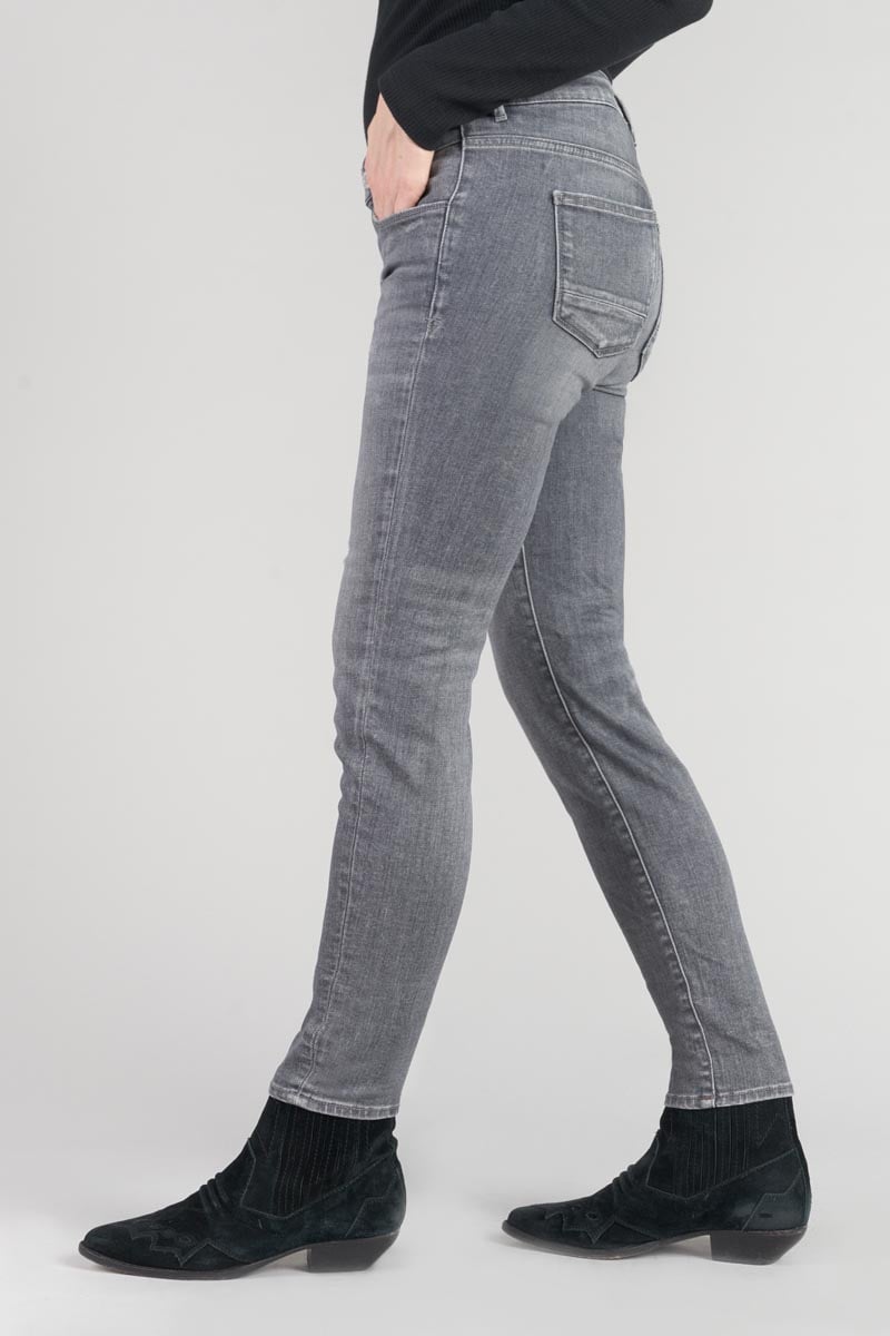 Jeans power skinny Eylau 7/8ème destroy gris N°2