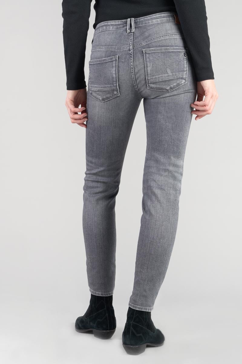 Jeans power skinny Eylau 7/8ème destroy gris N°2