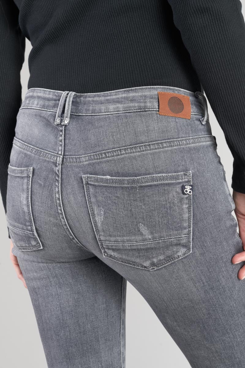 Jeans power skinny Eylau 7/8ème destroy gris N°2