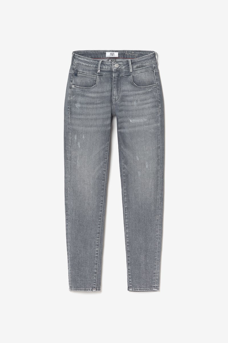 Jeans power skinny Eylau 7/8ème destroy gris N°2