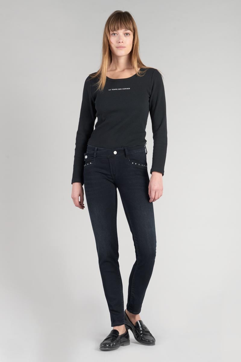 Jeans pulp slim Gance bleu-noir N°4