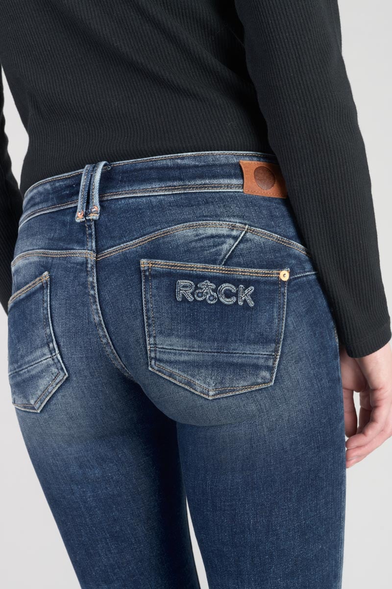 Jeans pulp slim Lilas 7/8ème destroy bleu N°2