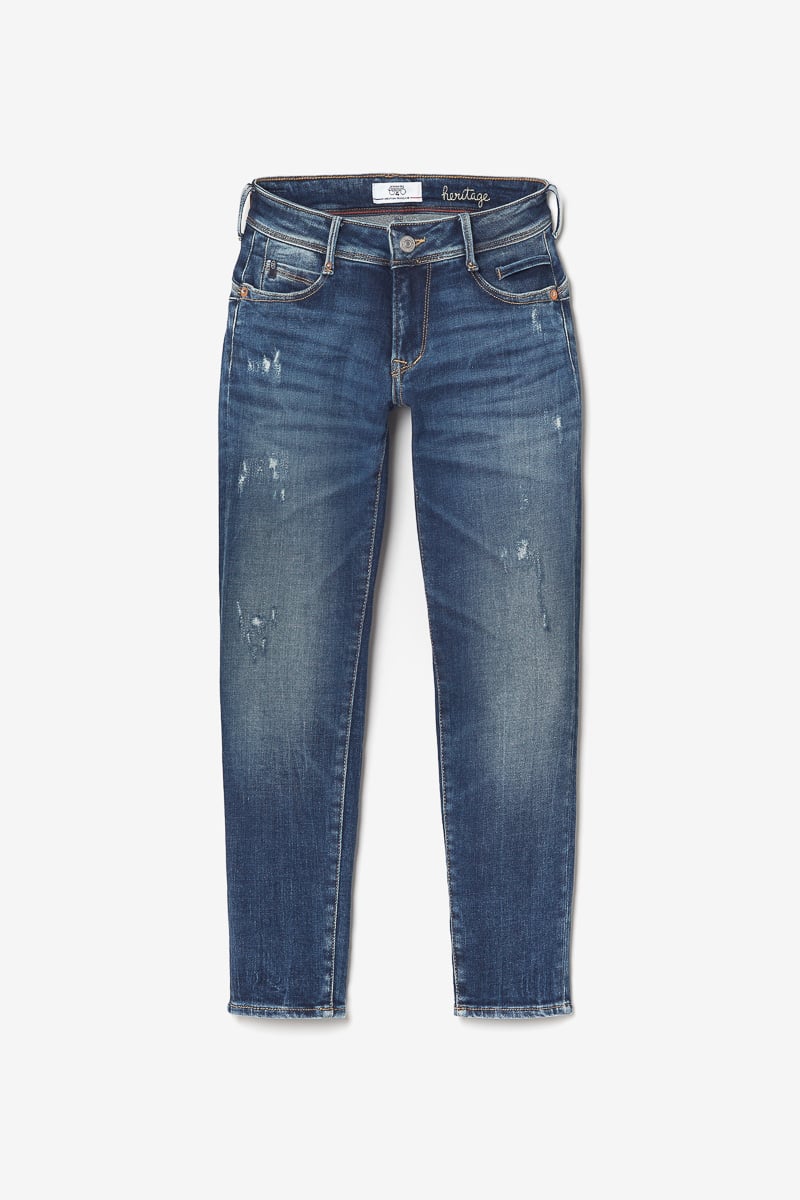 Jeans pulp slim Lilas 7/8ème destroy bleu N°2