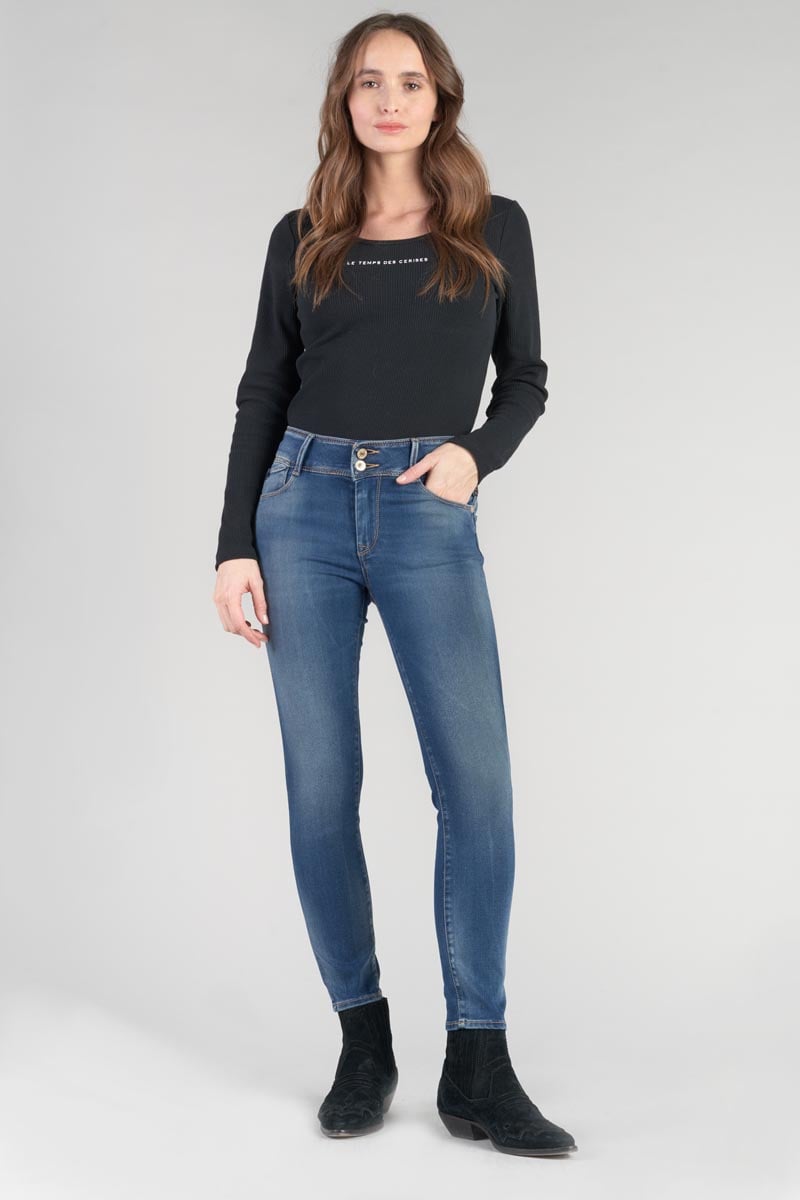 Jeans ultra pulp slim Mood taille haute 7/8ème bleu N°3