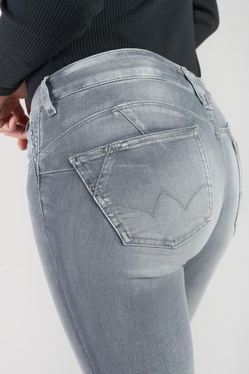 Jeans pulp slim Roche taille haute 7/8ème gris N°2