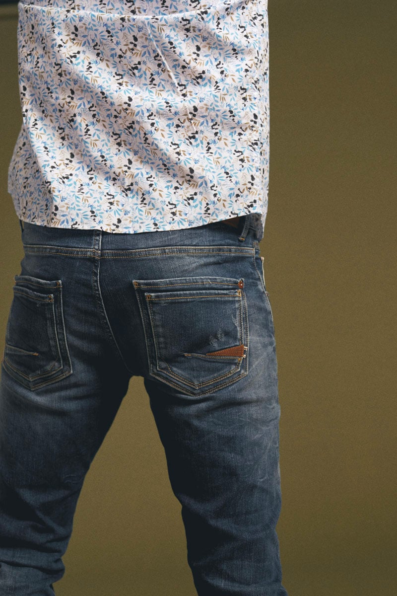 Jeans 700/11 adjusted Oberkampf destroy bleu N°3