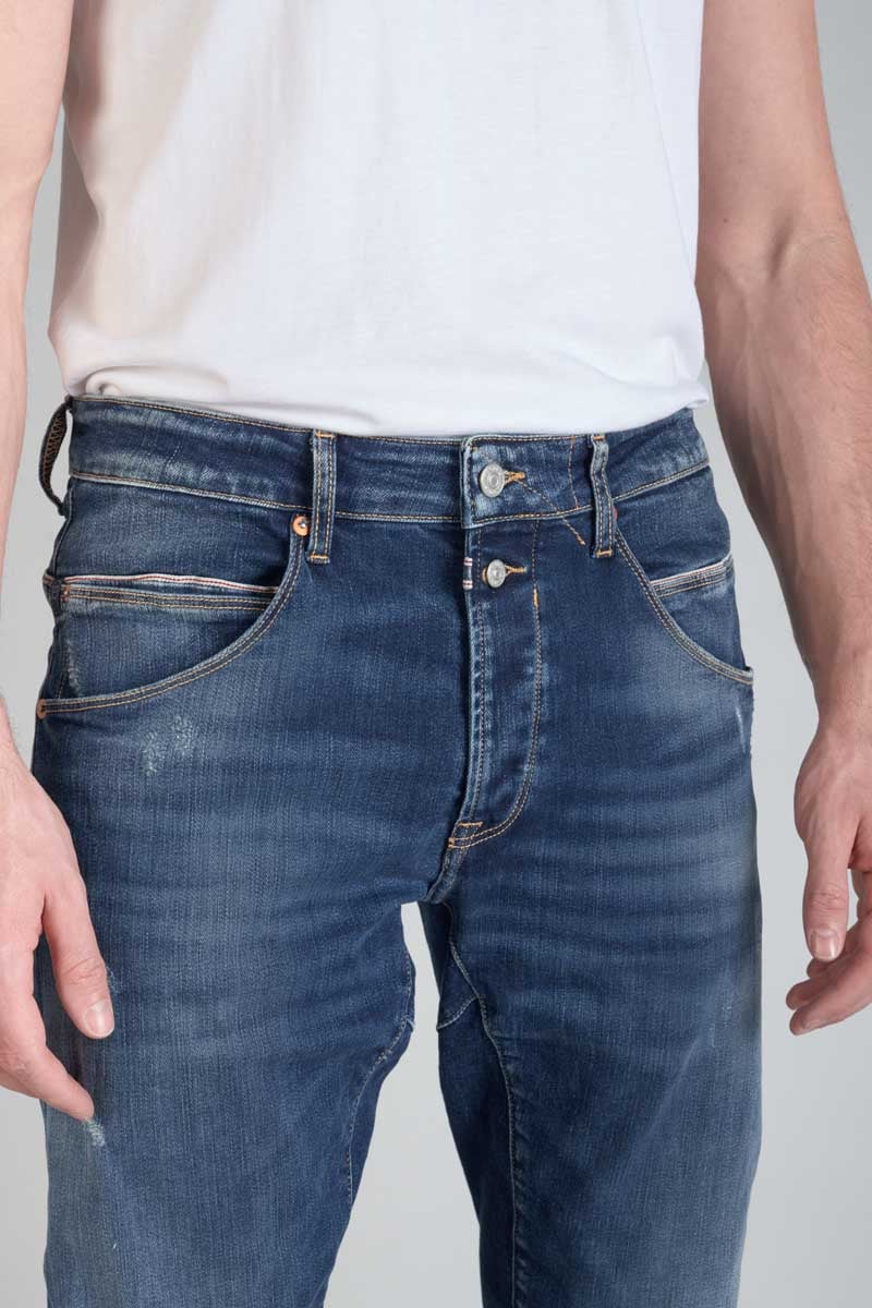 Jeans 900/03 tapered arqué Auteuil destroy bleu N°3