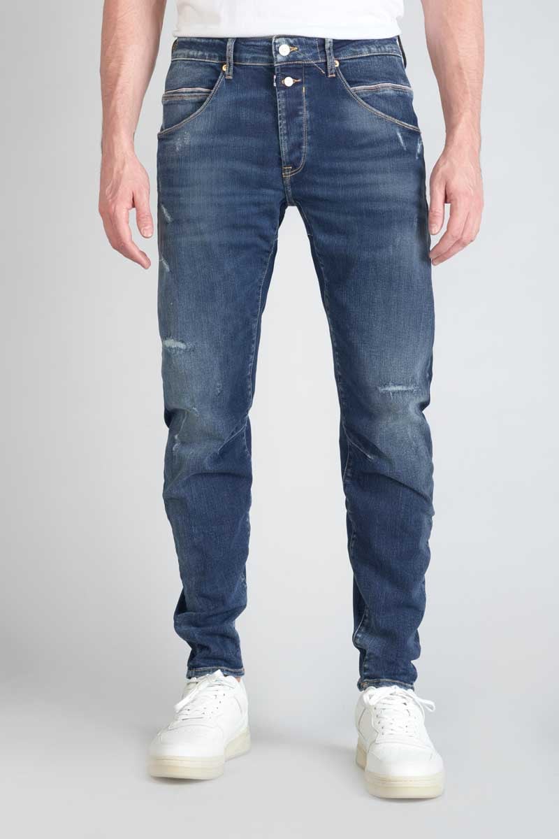 Jeans 900/03 tapered arqué Auteuil destroy bleu N°3