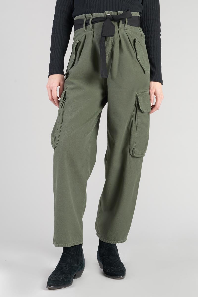 Pantalon baggy Ambroise kaki vert