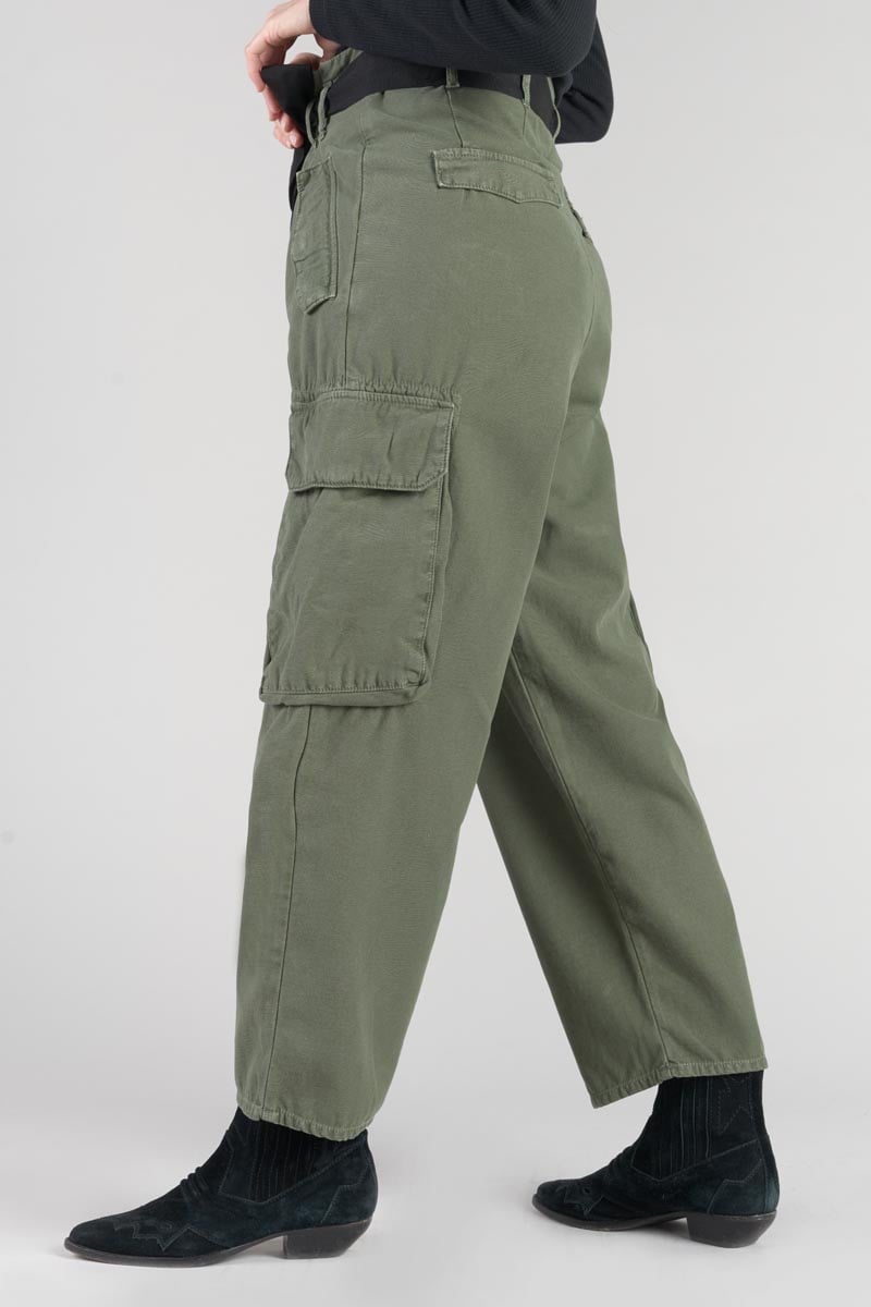 Pantalon baggy Ambroise kaki vert