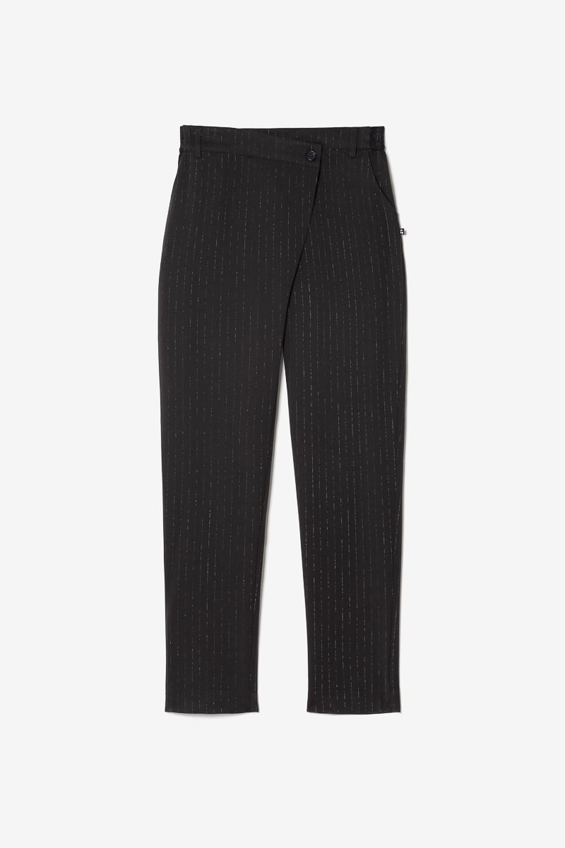 Pantalon Livia noir à fermeture asymétrique