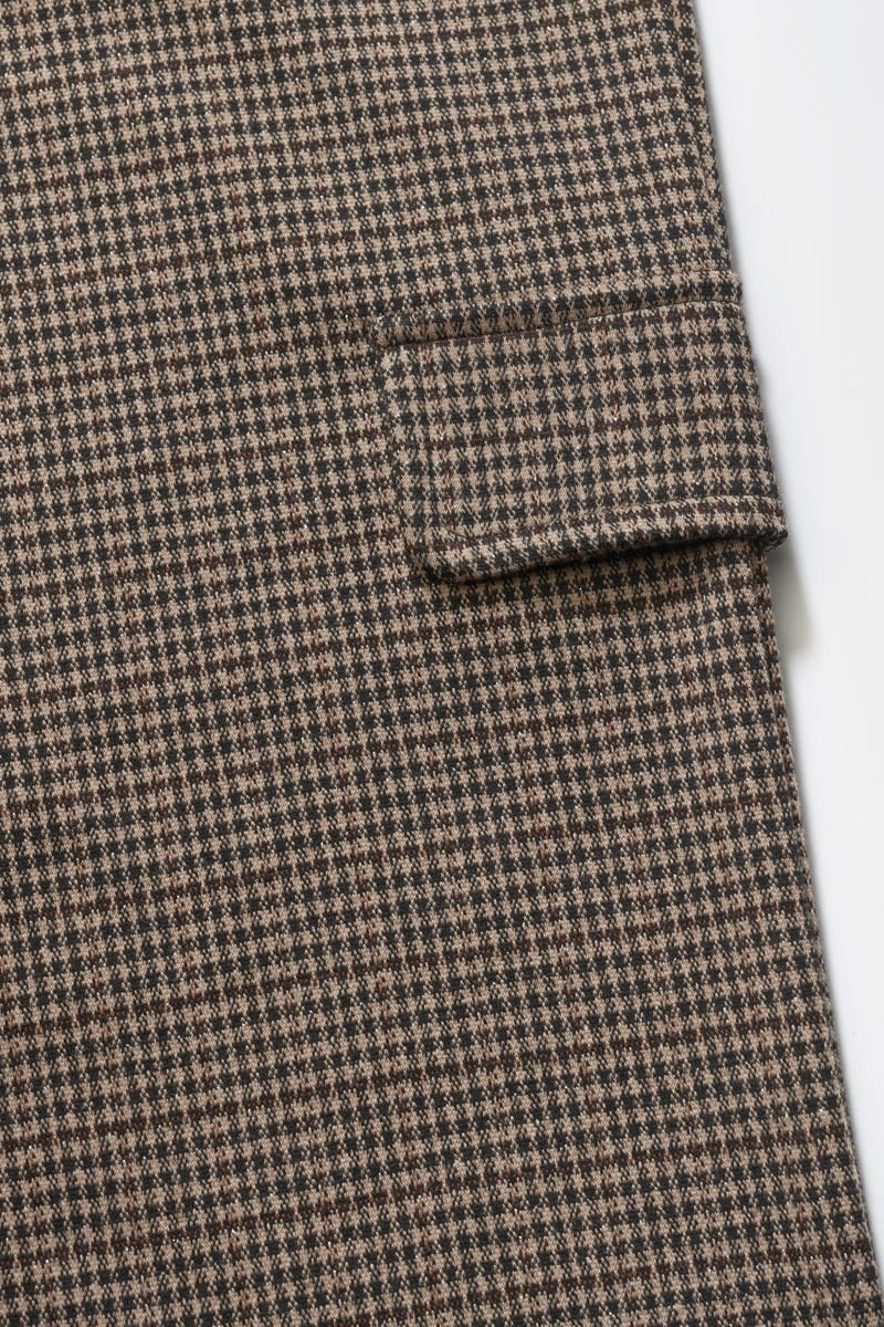 Pantalon cargo Ruzenagi à motif pied de poule