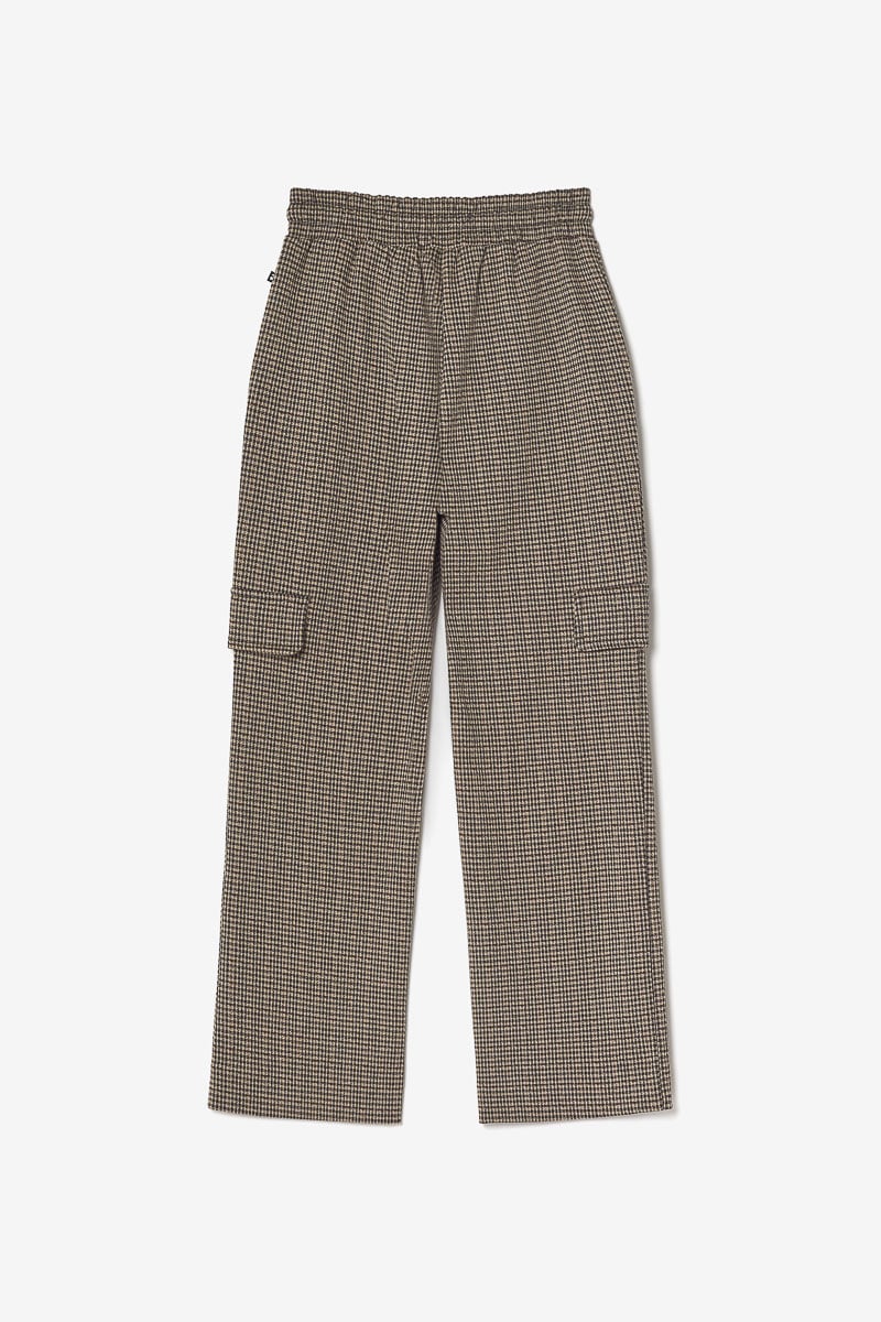 Pantalon cargo Ruzenagi à motif pied de poule