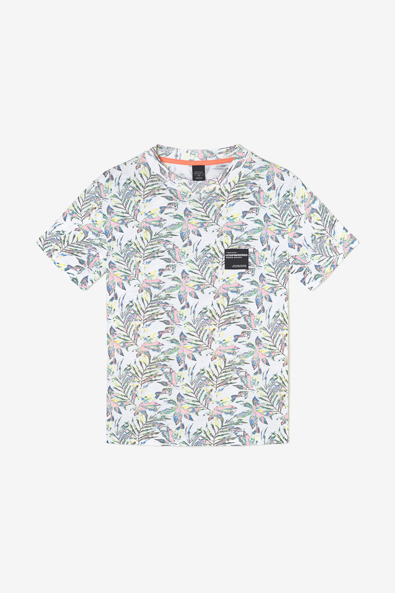 T-shirt Abelbo à motif tropical
