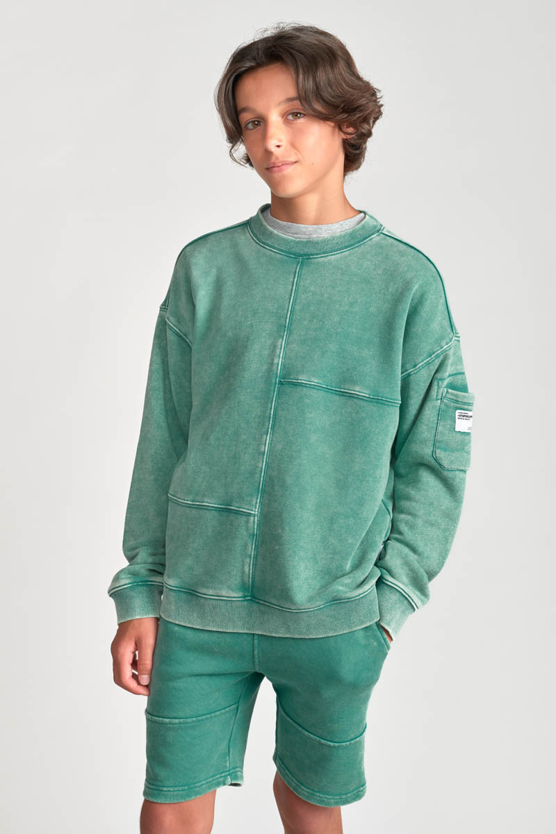 Sweat Jonbo vert délavé