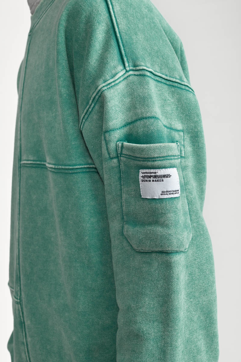 Sweat Jonbo vert délavé