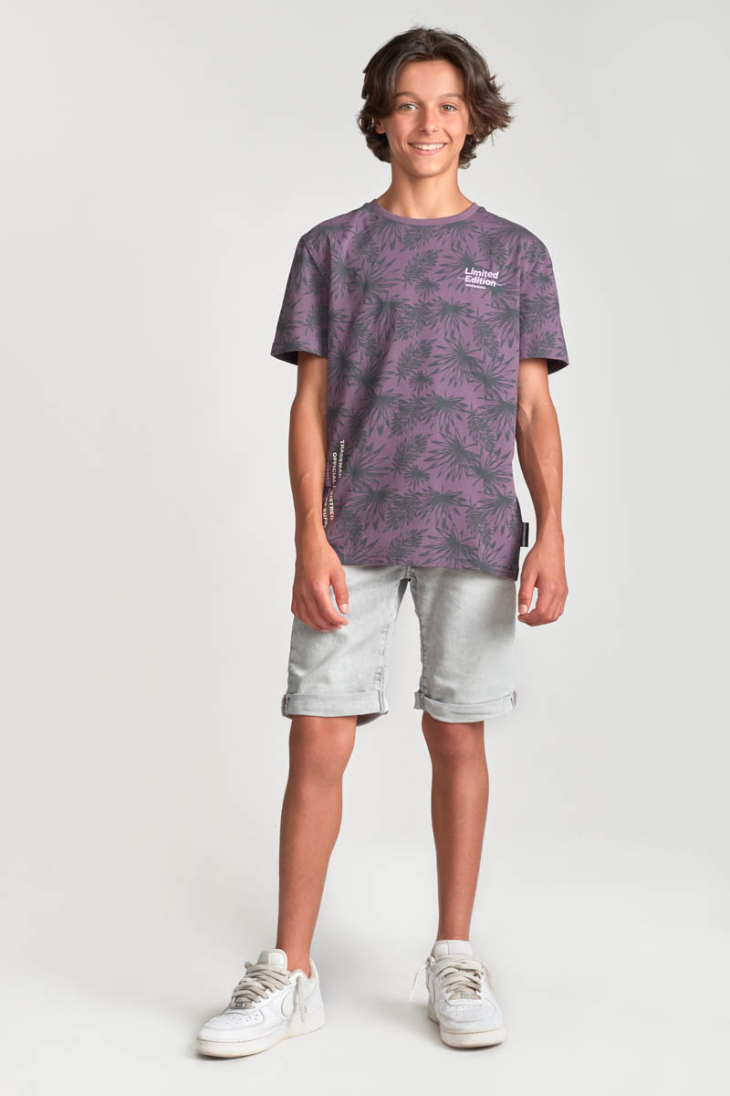 Bermuda Jogg Loc gris clair délavé