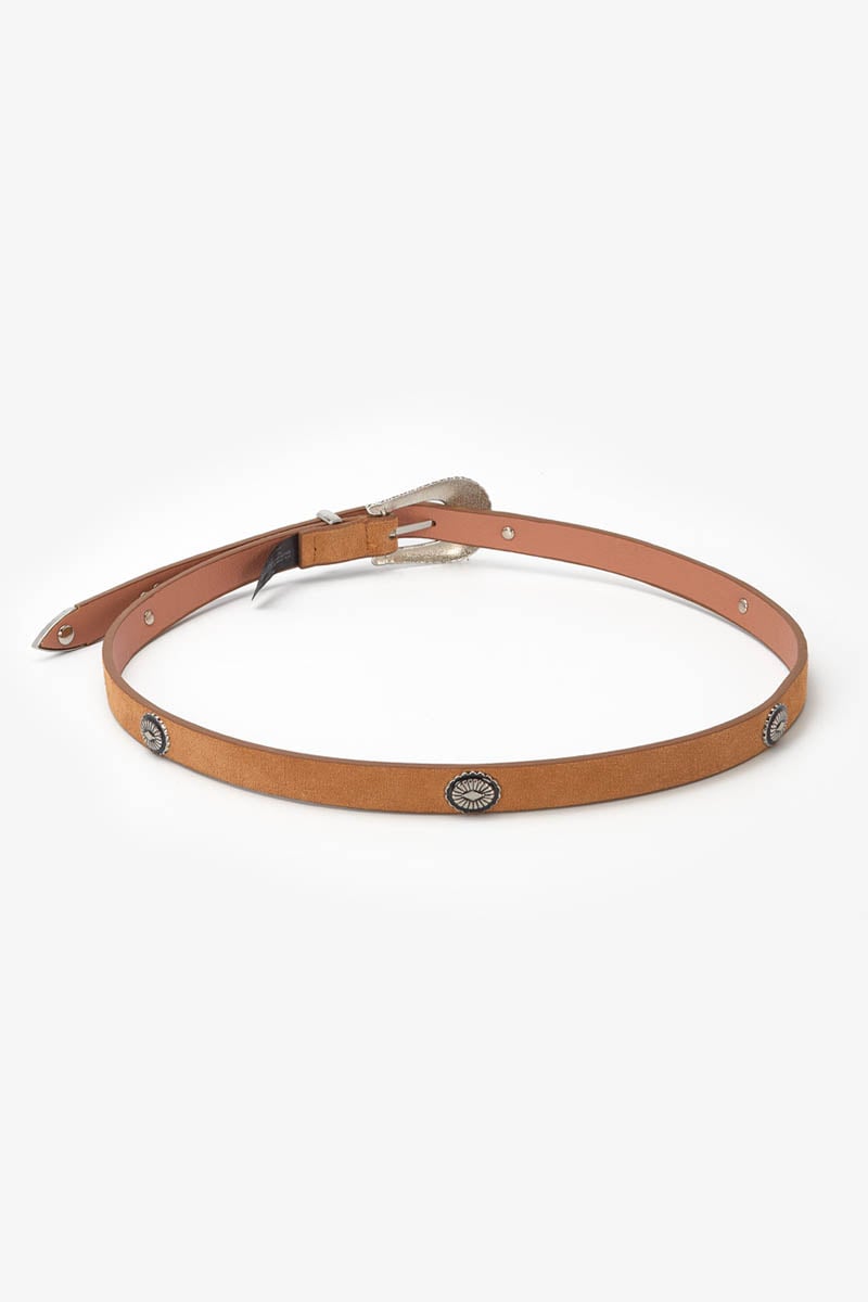 Ceinture Muscari en cuir marron