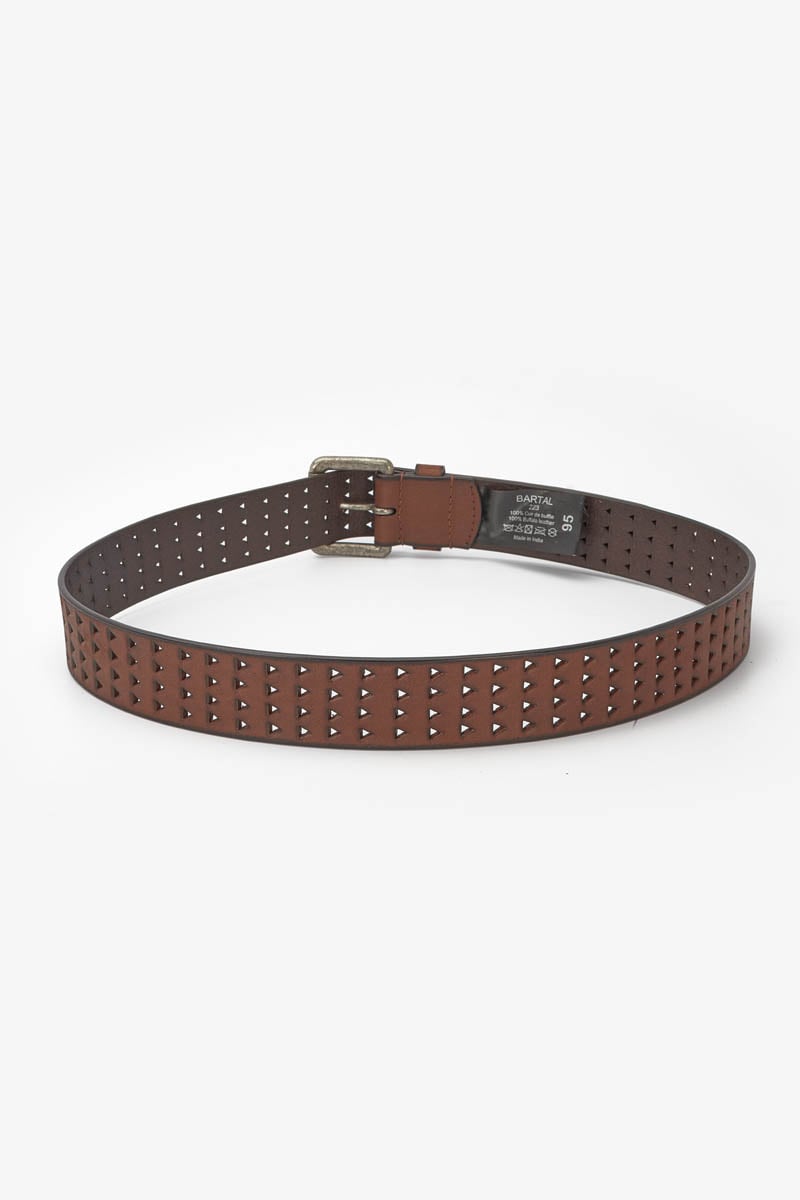 Ceinture Bartal en cuir marron