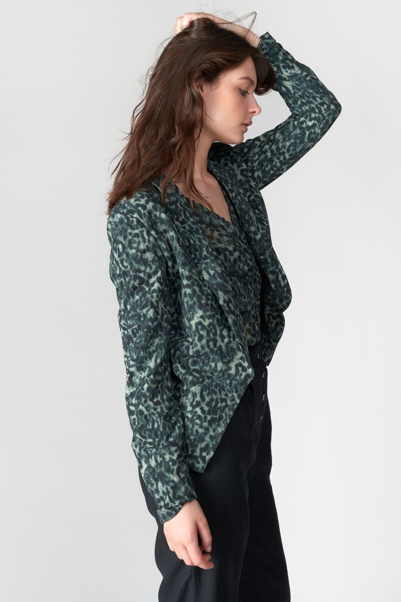 Veste blazer Camote à motif léopard