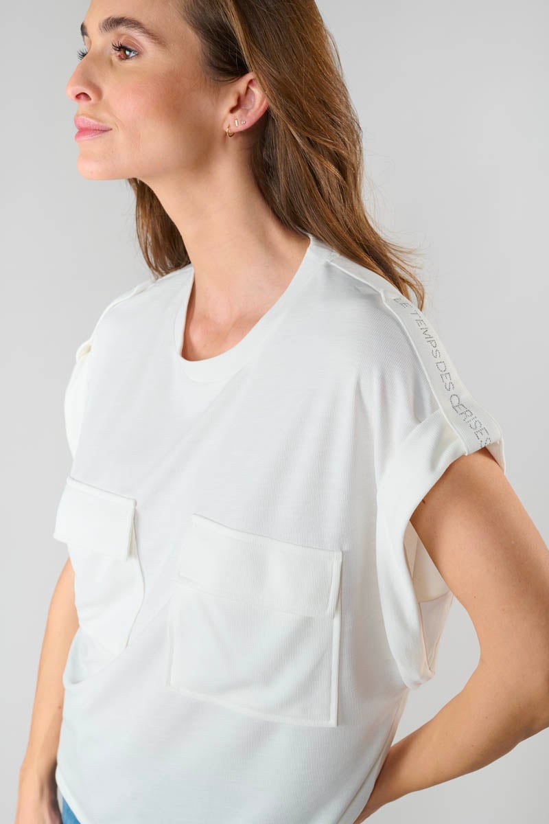 T-shirt Freesia crème