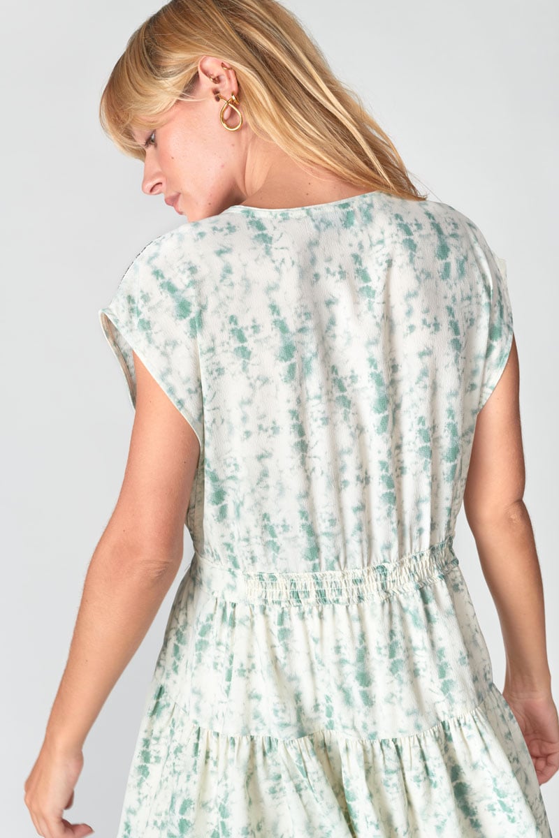 Robe Jasna tie and dye vert d'eau
