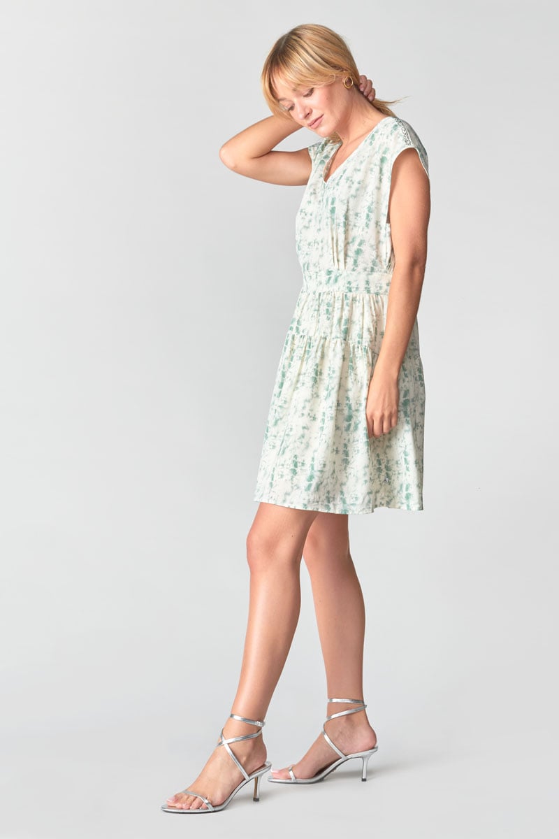 Robe Jasna tie and dye vert d'eau