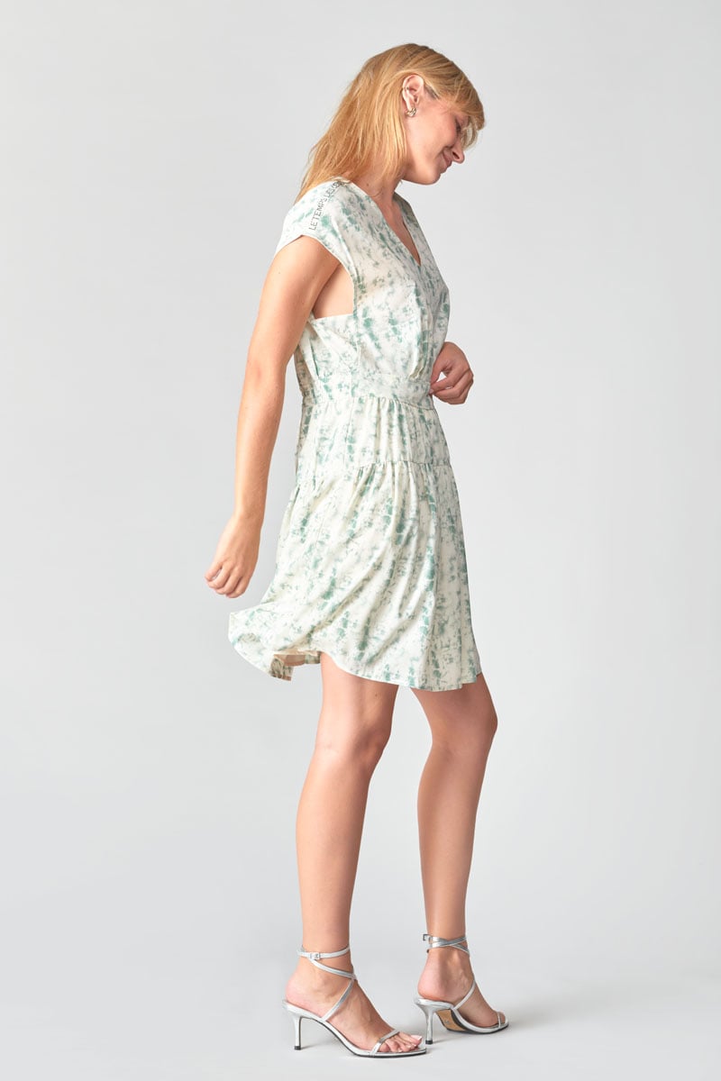 Robe Jasna tie and dye vert d'eau